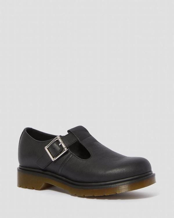 Dr Martens Dámské Mary Janes Polley Virgina Černé, CZ-695743